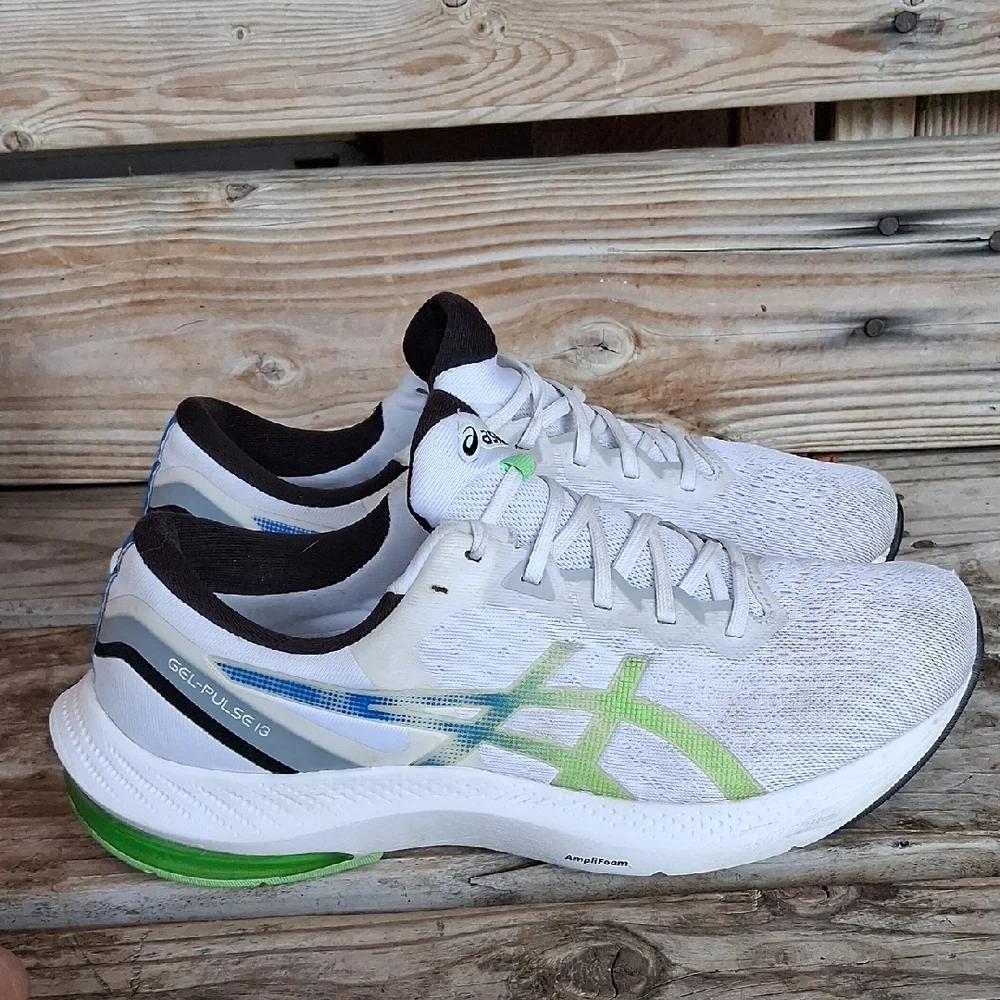 ASICS Gel-Pulse 13 White with Green and Blue Accents - Picture 5 of 10
